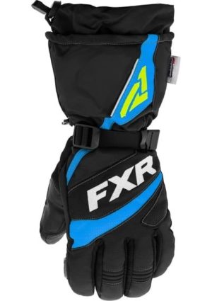 Перчатки FXR Fuel с утеплителем, взрослые, муж. Black/Blue/Hi Vis