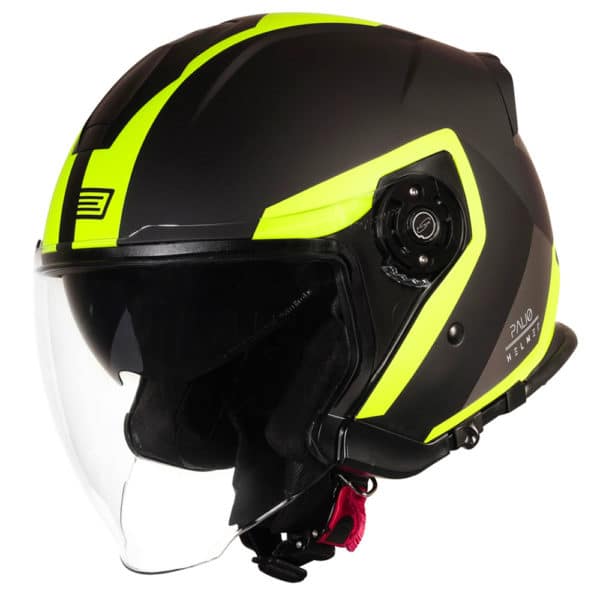 Шлем (открытый со стеклом) Origine Palio Techy Hi-Vis желтый/черный 020035-823-9559